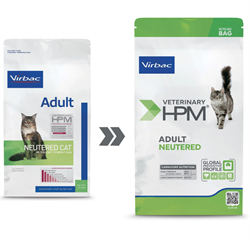 Virbac HPM Adult Neutered Cat. Kattefoder til neutraliserede voksne (dyrlæge diætfoder) 3 kg